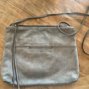 HOBO Ziggy Leather Convertible Crossbody Bag Titanium color